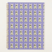 Crème Franse Bulldog Planner (Voorkant)