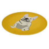 Crème Franse Bulldog Snijplank (Hoek)