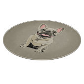 Crème Franse Bulldog Snijplank (Hoek)