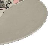 Crème Franse Bulldog Snijplank (Hoek)