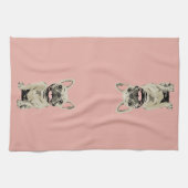 Crème Franse Bulldog Theedoek (Horizontaal)