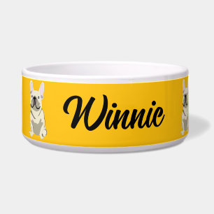 Crème Franse Bulldog Voerbakje