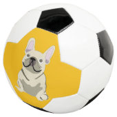Crème Franse Bulldog Voetbal (Drie kwart)