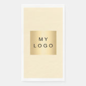 Crème geel bedrijf logo servet (Voorkant)