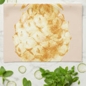 Crème Geel Goud Ananas Theedoek (Gevouwen)