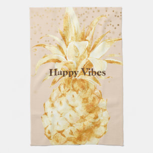 Crème Geel Goud Ananas Theedoek