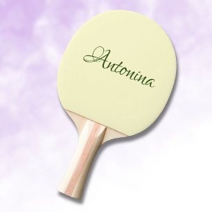 Crème Geel Moderne Naam Trendy minimalist Tafeltennisbatje