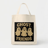 Crème Gekleurde Spookvrienden Tote Bag (Voorkant)