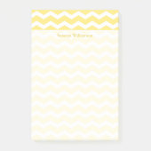 Crème Gele Chevron Rand Post-it® Notes (Voorkant)