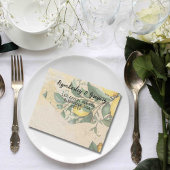 Crème Gele Citroen Groene Botanische QR Code All In One Uitnodiging