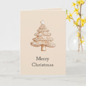 Crème gemberkoek kerstboom met ster kaart (Gele Bloem)