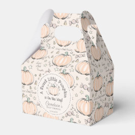 Crème Genderneutraal Little Pumpkin Baby shower Bedankdoosjes
