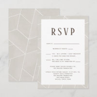 Creme Geometric Gala RSVP-kaart