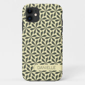 Crème geometrisch patroon Case-Mate iPhone case (Achterkant)
