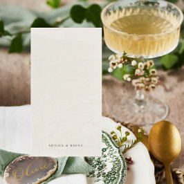 Crème Gepersonaliseerde Bruiloft Servet