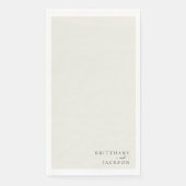 Crème Gepersonaliseerde Bruiloft Servet (Voorkant)