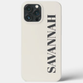 Crème gepersonaliseerde naam eenvoudig Case-Mate iPhone case (Achterkant)