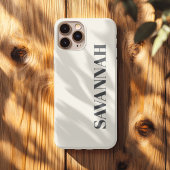 Crème gepersonaliseerde naam eenvoudig Case-Mate iPhone case
