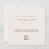 Crème Gestroomlijnde & Eenvoudige Moderne Vierkant Kaart (Achterkant)