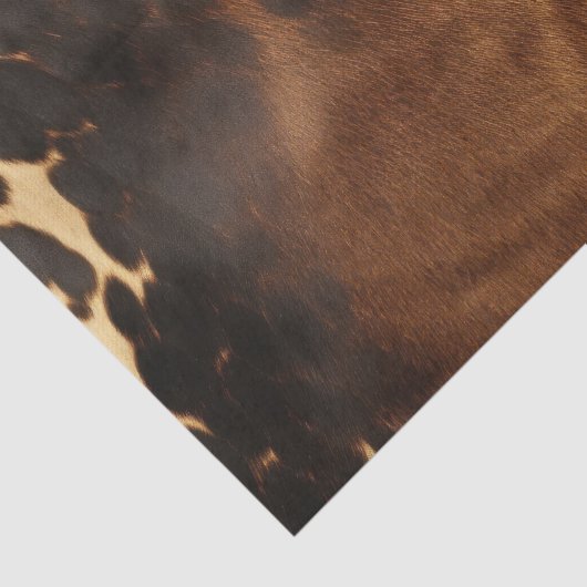 Crème Gevlekt Bruin Zwart Koeienhuid Tissuepapier (Detail)