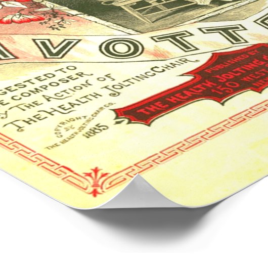  crème, gezondheidscolleur 1885 Advertentie Poster (Hoek)