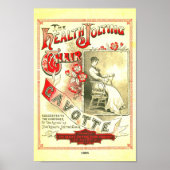  crème, gezondheidscolleur 1885 Advertentie Poster (Voorkant)