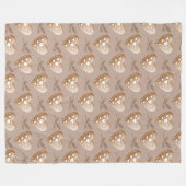 Crème Gingerbread Cookie Hearts Kerstmis Fleece Deken (Voorkant (Horizontaal))