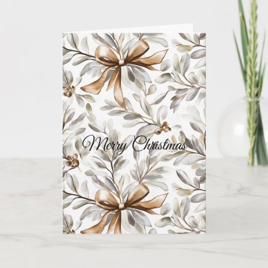 Crème Gingerspeculaas Kerstbogen Kaart (Voorkant)