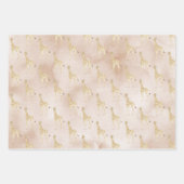 Crème Giraffe Inpakpapier Vel (Voorkant)