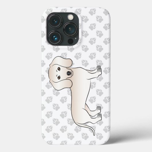 Crème gladharige dachshond cartoonhond met poten Case-Mate iPhone case (Achterkant)