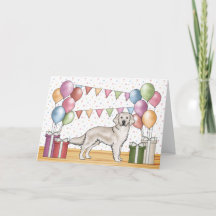 Crème Golden Retriever Hond Kleurrijke Verjaardag