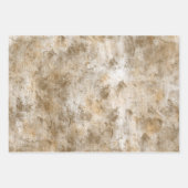 Crème Goud Blauw Groen Grunge Chic Abstract Inpakpapier Vel (Voorkant)