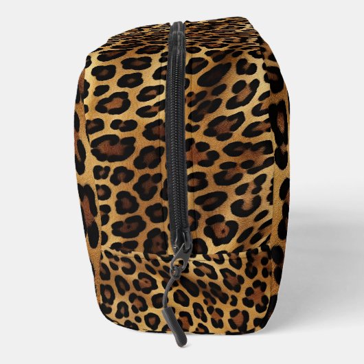 Crème Goud Bruin Zwart Luipaard Dierenprint Toilettasje (Rechts)