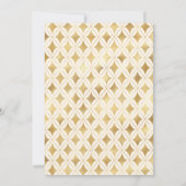 Crème Goud Diamanten Arch Moslim Bruiloft Kaart (Achterkant)