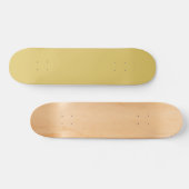 Crème Goud Effen Kleur Persoonlijk Skateboard (Horizontaal)