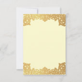  Crème Goud Elegante Kalligrafie Trouwen RSVP Kaartje (Achterkant)