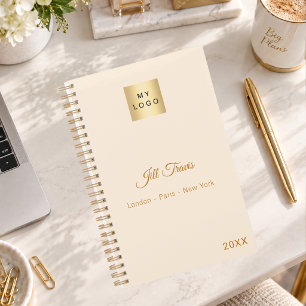 Crème goud moderne minimalistische luxe zakelijk 2 planner