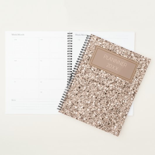 crème goud print minimalistisch  planner (Display)