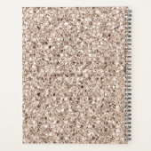 crème goud print minimalistisch  planner (Achterkant)