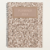 crème goud print minimalistisch  planner (Voorkant)