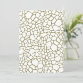Crème Goud Witte Giraffe Print Baby shower Kaart (Staand voorkant)