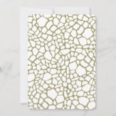 Crème Goud Witte Giraffe Print Baby shower Kaart (Voorkant)