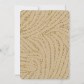 Crème Goud Zebraprint Nep Glitters 21e Verjaardag Kaart (Achterkant)