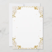 Crème Gouden Bloemen Carrousel Eerste Verjaardagsf Kaart (Achterkant)