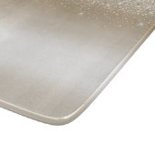 Crème Gouden Glans Glitter Bruidsmeisjesfeest Snijplank (Hoek)