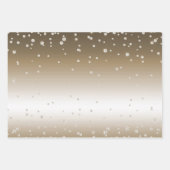 Crème Gouden Glans Glitter Bruiloftsfeest Inpakpapier Vel (Voorkant 2)