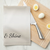Crème Gouden Glans Glitter Bruiloftsshower Theedoek (Quarter Fold)