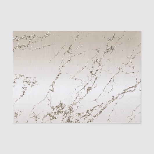 Crème Gouden Glanzende Marmer Glitter Bruiloft Fee Tissuepapier (Voorkant)