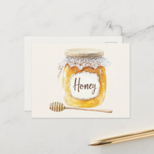 Crème Gouden Honingpot Voeding Briefkaart
