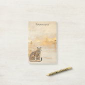 Crème Gouden Luipaard Dier  Post-it® Notes (Op bureau)